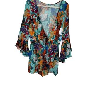 Wet Swim Floral Romper, NWT, Size Medium